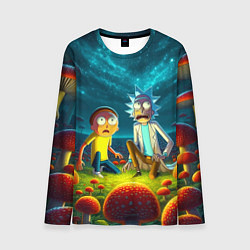 Лонгслив мужской Rick and Morty on the fly agaric planet, цвет: 3D-принт