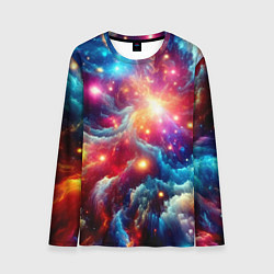 Лонгслив мужской Colorfull neon space clouds - ai art fantasy, цвет: 3D-принт