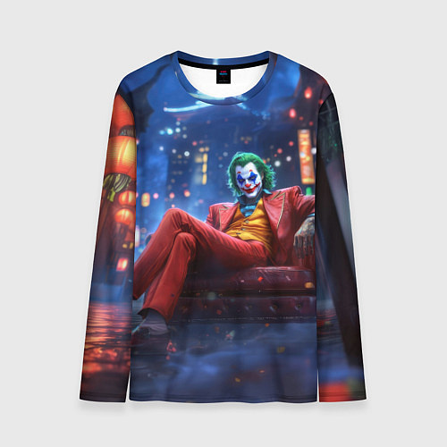 Мужской лонгслив Джокер в кресле / 3D-принт – фото 1