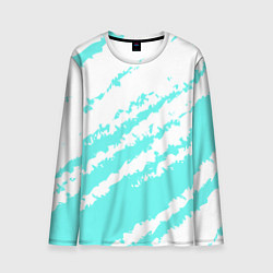 Лонгслив мужской The color is light blue and white, цвет: 3D-принт