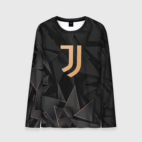 Мужской лонгслив Juventus golden poly / 3D-принт – фото 1