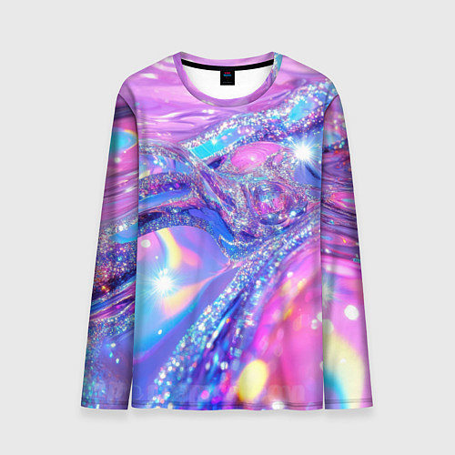 Мужской лонгслив Розовые блестки / 3D-принт – фото 1