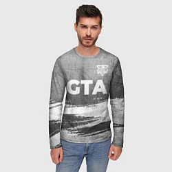 Лонгслив мужской GTA - grey gradient посередине, цвет: 3D-принт — фото 2
