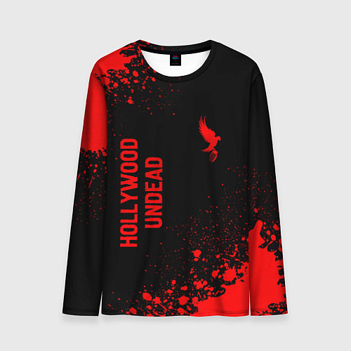 Мужской лонгслив Hollywood Undead - red gradient вертикально / 3D-принт – фото 1