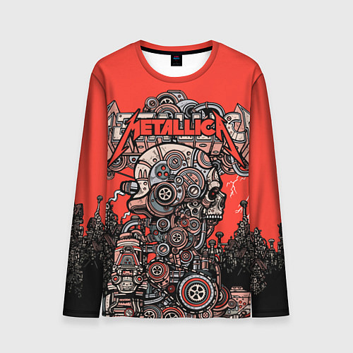 Мужской лонгслив Metallica - iron skeleton / 3D-принт – фото 1