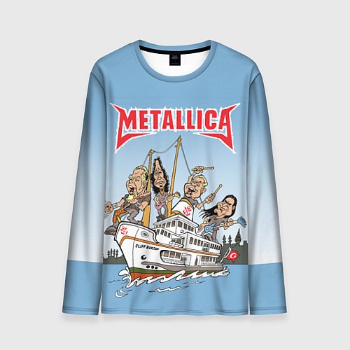 Мужской лонгслив Metallica - on the ship / 3D-принт – фото 1
