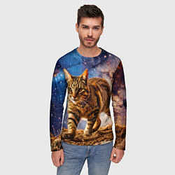 Лонгслив мужской Пиксибоб в космосе, цвет: 3D-принт — фото 2