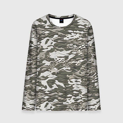 Мужской лонгслив Фактурный камуфляж / 3D-принт – фото 1