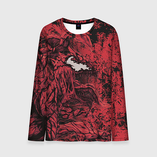 Мужской лонгслив Красный веном текстура Карнажа / 3D-принт – фото 1