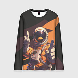 Лонгслив мужской Птичий астронавт, цвет: 3D-принт