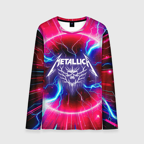 Мужской лонгслив Metallica - neon glow / 3D-принт – фото 1