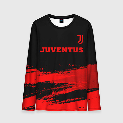 Мужской лонгслив Juventus - red gradient посередине / 3D-принт – фото 1