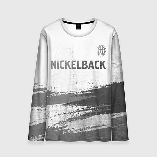 Мужской лонгслив Nickelback - white gradient посередине / 3D-принт – фото 1