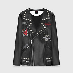 Лонгслив мужской Косуха с нашивками Metallica, цвет: 3D-принт