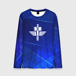 Лонгслив мужской Manowar blue poly, цвет: 3D-принт
