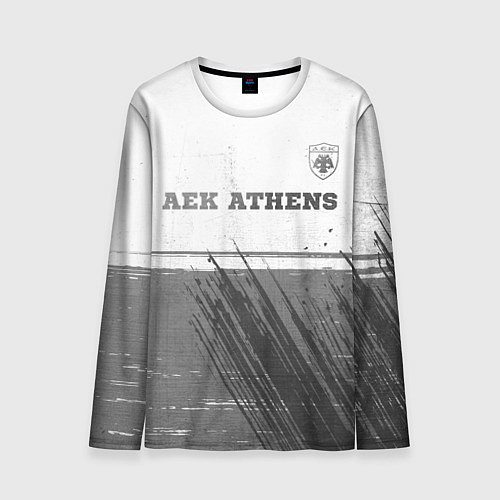 Мужской лонгслив AEK Athens - white gradient посередине / 3D-принт – фото 1