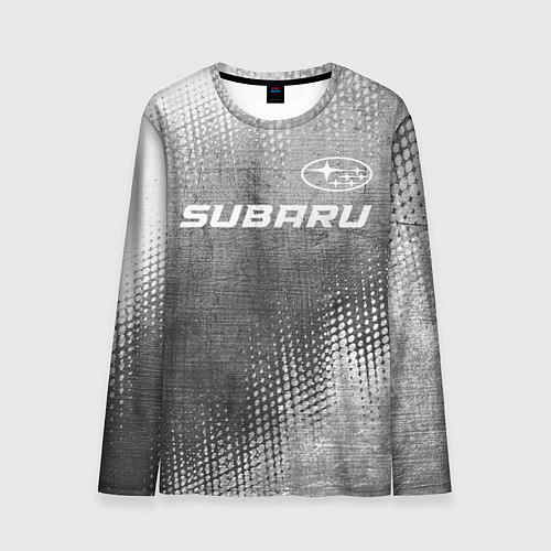 Мужской лонгслив Subaru - grey gradient посередине / 3D-принт – фото 1