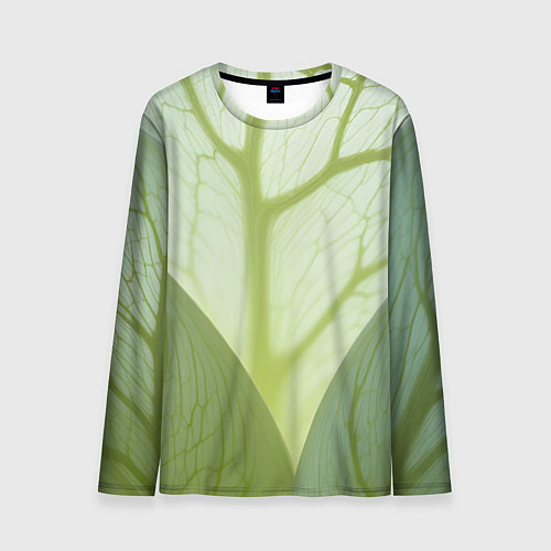 Мужской лонгслив Макро съемка листа / 3D-принт – фото 1