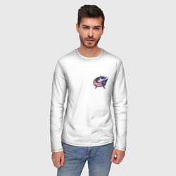 Лонгслив мужской Columbus blue jackets - Sergey Bobrovsky, цвет: 3D-принт — фото 2