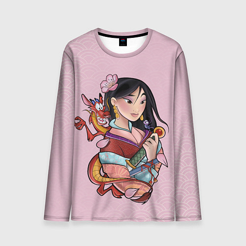 Мужской лонгслив Красивая Мулан и Мушу - big pictures / 3D-принт – фото 1