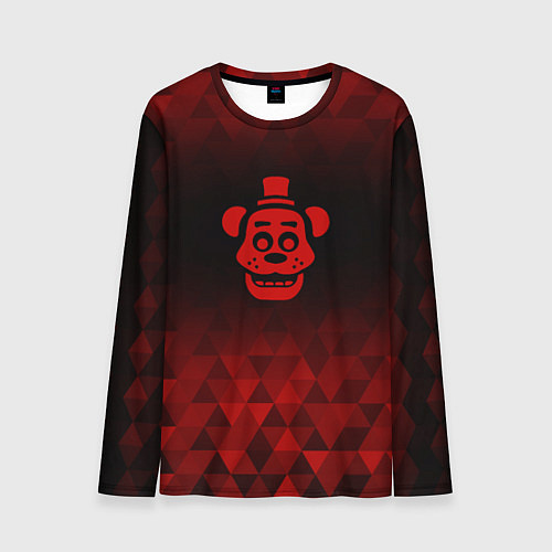 Мужской лонгслив FNAF red poly / 3D-принт – фото 1