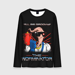 Лонгслив мужской Jim - worminator, цвет: 3D-принт