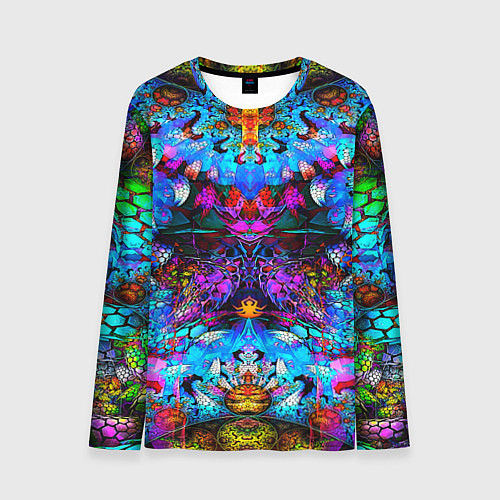 Мужской лонгслив Абстракция стекло узор / 3D-принт – фото 1