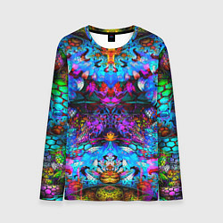 Лонгслив мужской Абстракция стекло узор, цвет: 3D-принт