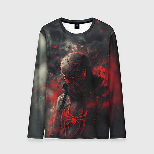 Мужской лонгслив Black Spider-man / 3D-принт – фото 1