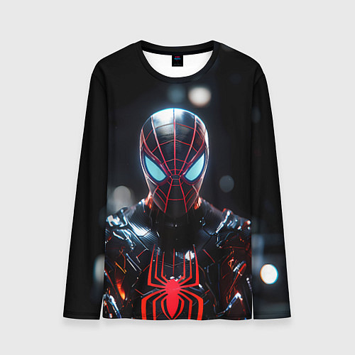 Мужской лонгслив Спайдер-мен в мото костюме / 3D-принт – фото 1