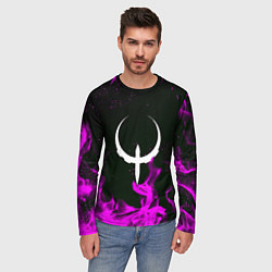 Лонгслив мужской Quake fire neon, цвет: 3D-принт — фото 2