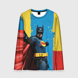 Лонгслив мужской Бэтмен предупреждает, цвет: 3D-принт