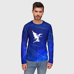 Лонгслив мужской Black Sabbath blue poly, цвет: 3D-принт — фото 2