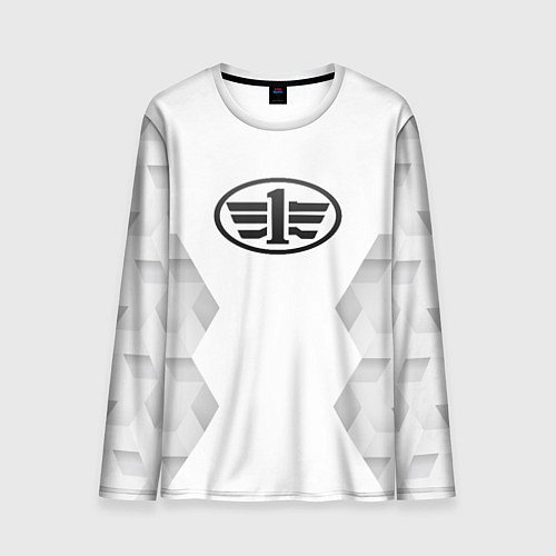 Мужской лонгслив FAW white poly / 3D-принт – фото 1