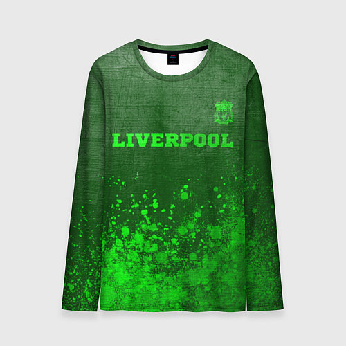 Мужской лонгслив Liverpool - green gradient посередине / 3D-принт – фото 1