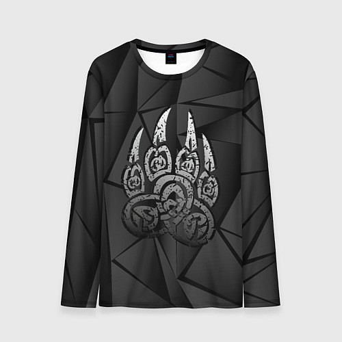 Мужской лонгслив Велес лапа медведя / 3D-принт – фото 1