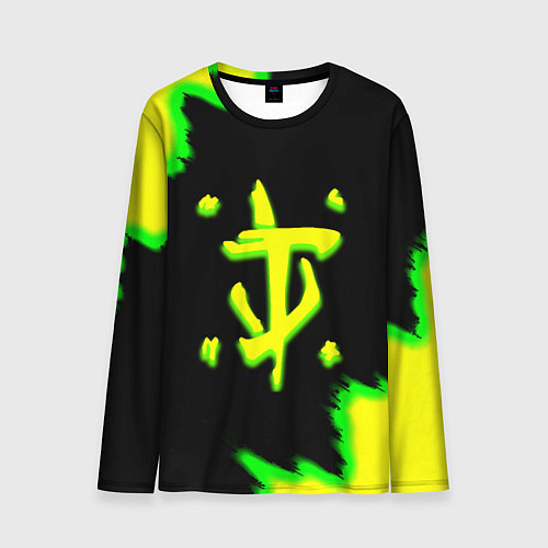 Мужской лонгслив Doom огненное лого краски / 3D-принт – фото 1