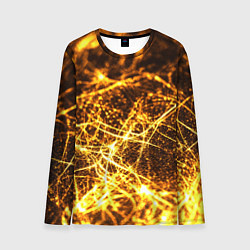 Мужской лонгслив Текстура золотые нити