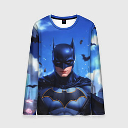Лонгслив мужской Бэтмен синее небо, цвет: 3D-принт