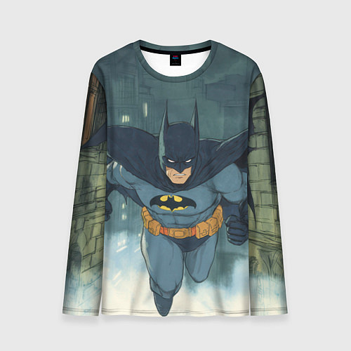 Мужской лонгслив Бэтмен старый стиль / 3D-принт – фото 1