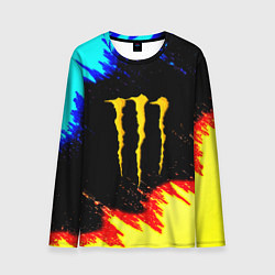 Мужской лонгслив Monster energy огненные краски