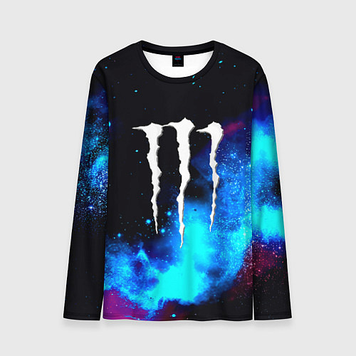 Мужской лонгслив Monster energy космос / 3D-принт – фото 1
