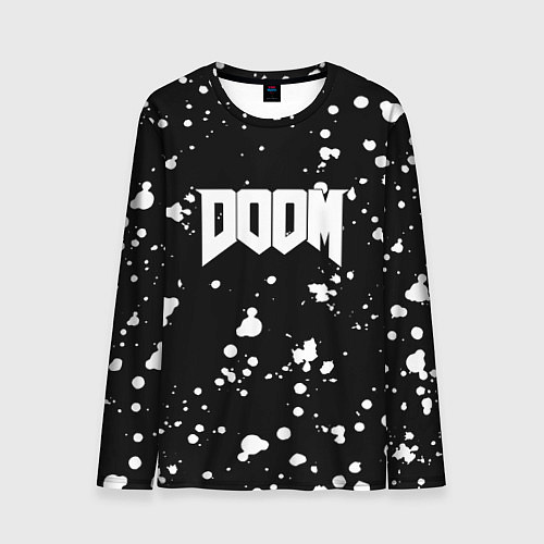Мужской лонгслив Doom белые краски всплеск / 3D-принт – фото 1