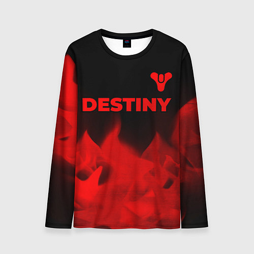 Мужской лонгслив Destiny - red gradient посередине / 3D-принт – фото 1