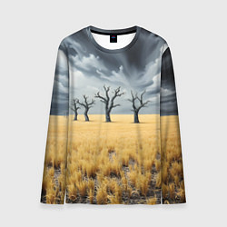 Лонгслив мужской Деревья в поле, цвет: 3D-принт