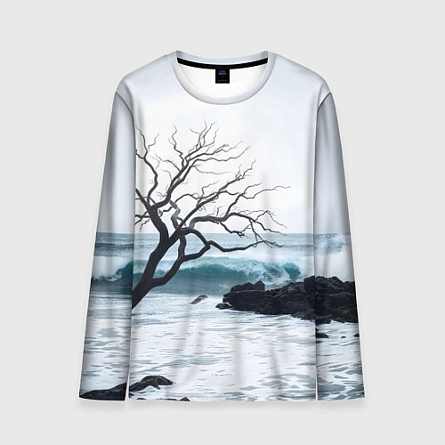 Мужской лонгслив Дерево в море / 3D-принт – фото 1