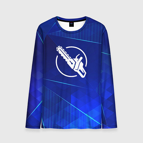 Мужской лонгслив Chainsaw Man blue poly / 3D-принт – фото 1