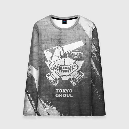 Мужской лонгслив Tokyo Ghoul - grey gradient / 3D-принт – фото 1