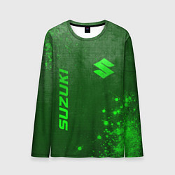 Лонгслив мужской Suzuki - green gradient вертикально, цвет: 3D-принт