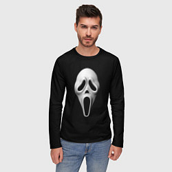 Лонгслив мужской Крик маска косплей, цвет: 3D-принт — фото 2